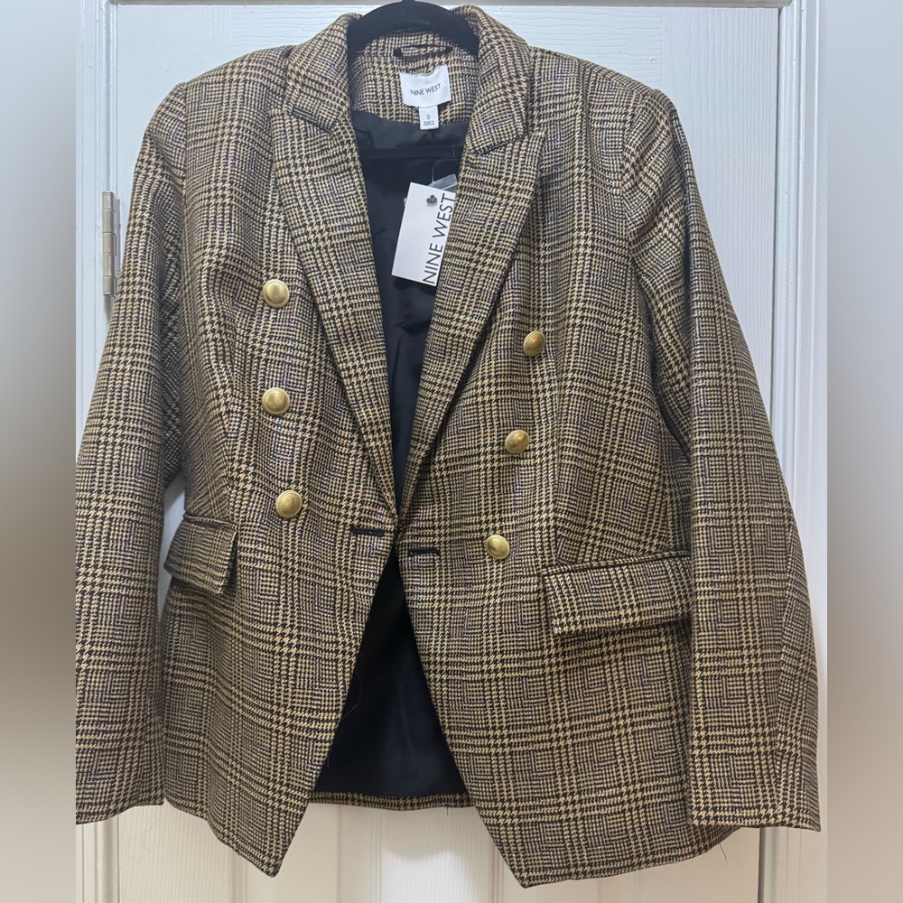 Nine West Blazer with Gold Accents